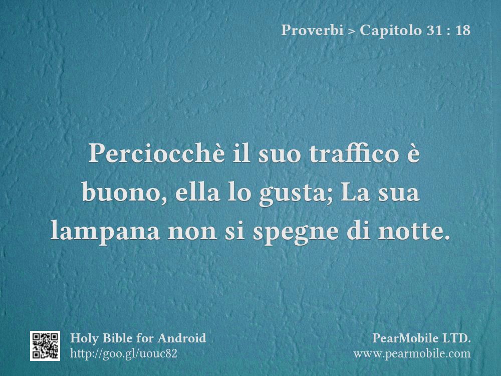 Proverbi, Capitolo 31:18